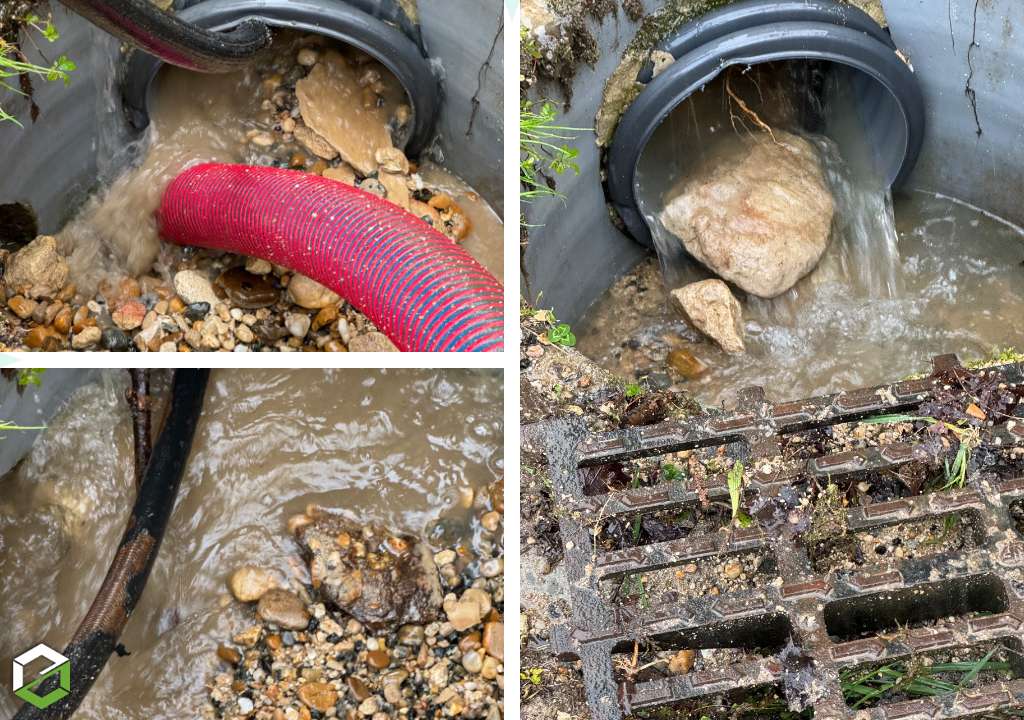 Consultez la chantier : hydrocurage d'un réseau d'eau pluviale 