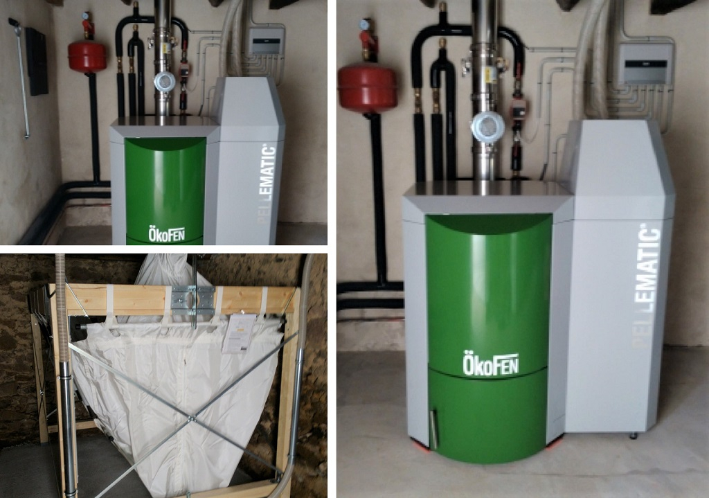 Consultez la chantier : chaudière granulé de bois pellets okofen ecuras 16 charente 