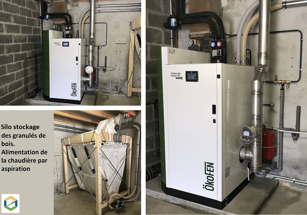 Consultez la chantier : installation chaudière granulé de bois pellets okofen 