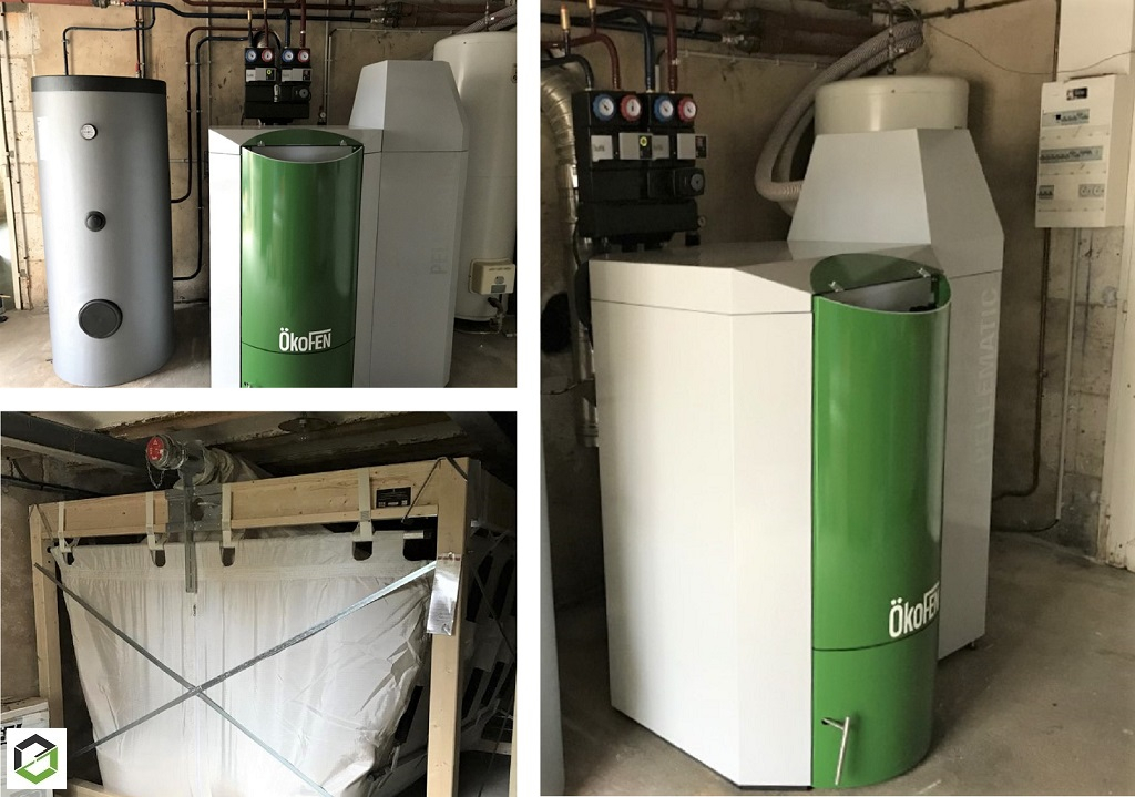 Consultez la chantier : installation chaudière granulé de bois pellets okofen