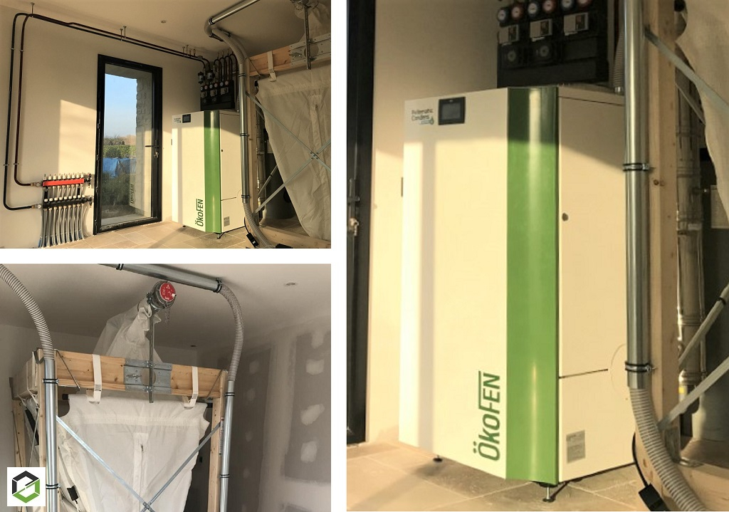Consultez la chantier : installateur rge qualibois - installation chaudière granulé de bois pellets okofen