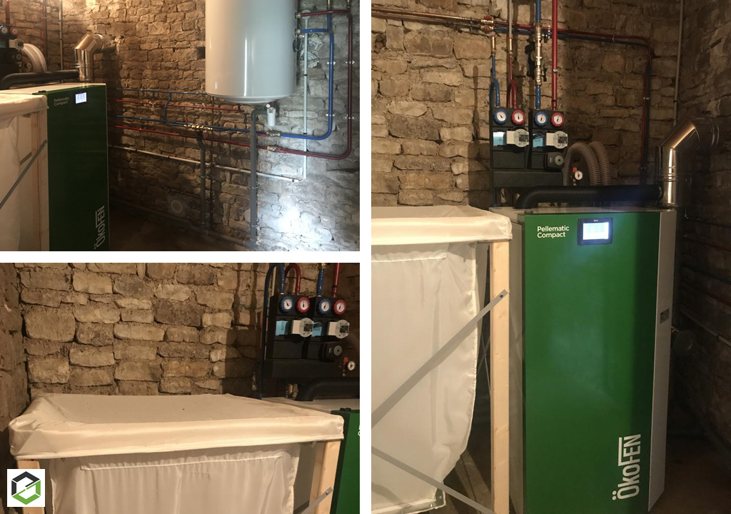 Consultez la chantier : installation d'une chaudière à granulés de bois Ökofen