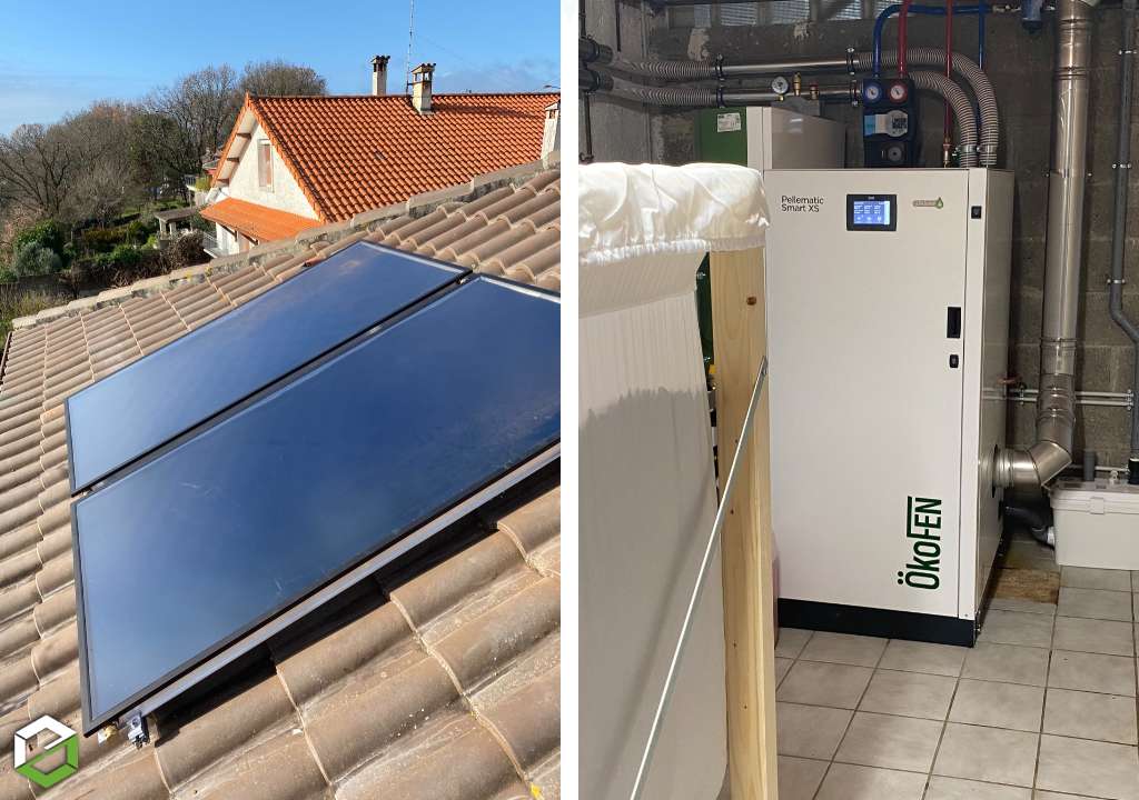 installation d'une chaudière à granulé de bois (pellets) okofen - entreprise rge qualibois et qualisol
