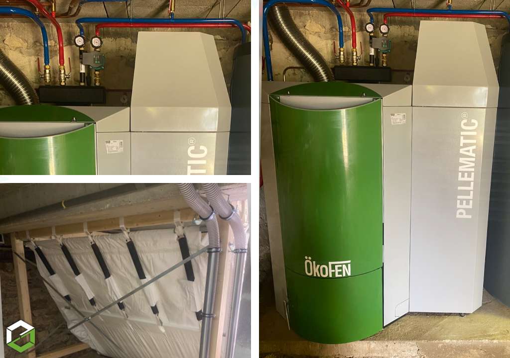Consultez la chantier : installation d'une chaudiere a pellets okofen - entreprise rge qualibois