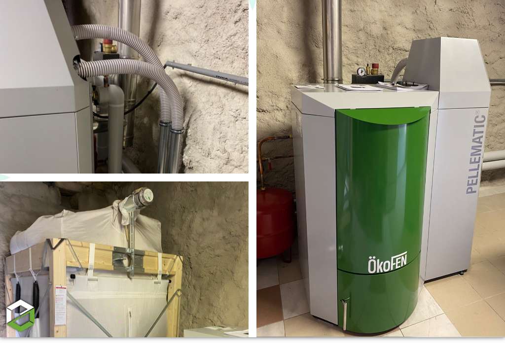 Consultez la chantier : installer une chaudière à granulés de bois okofen