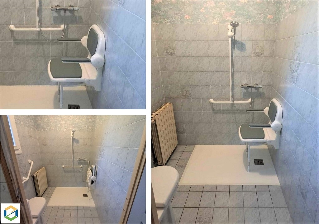 Consultez la chantier : création d’une douche avec aménagements pour personnes à mobilité réduite pmr
