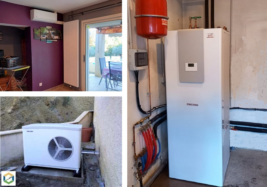 création d’un chauffage central sur pompe à chaleur pac air/eau stiebel