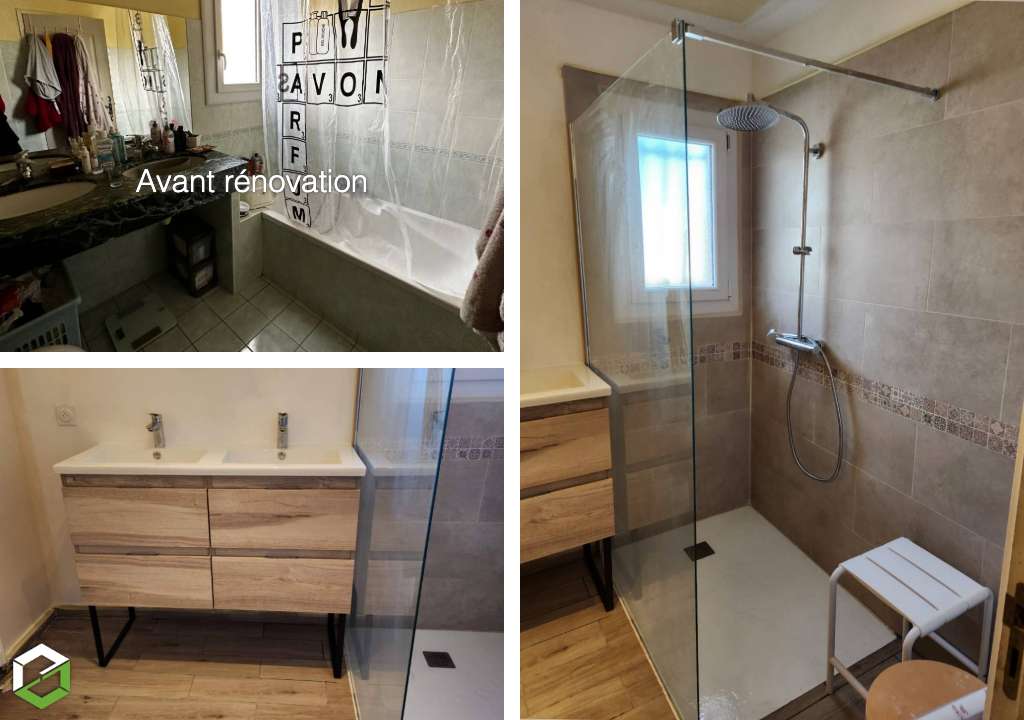Consultez la chantier : rénovation complète d’une salle de bain