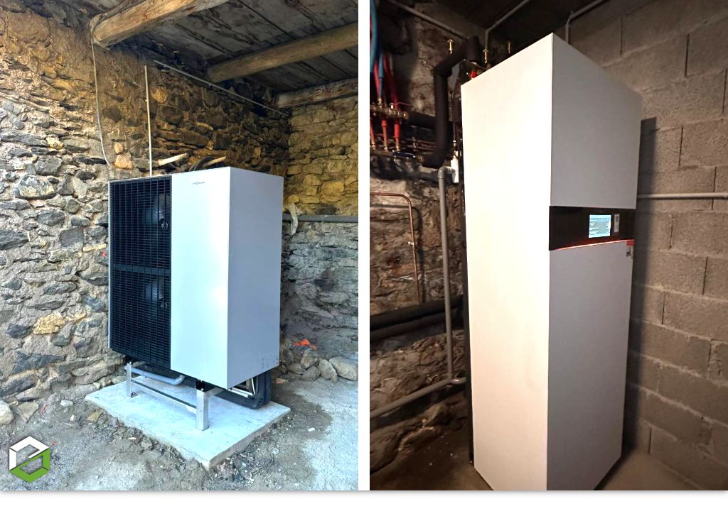 Installation d’une pompe à chaleur Air/Eau Viessmann