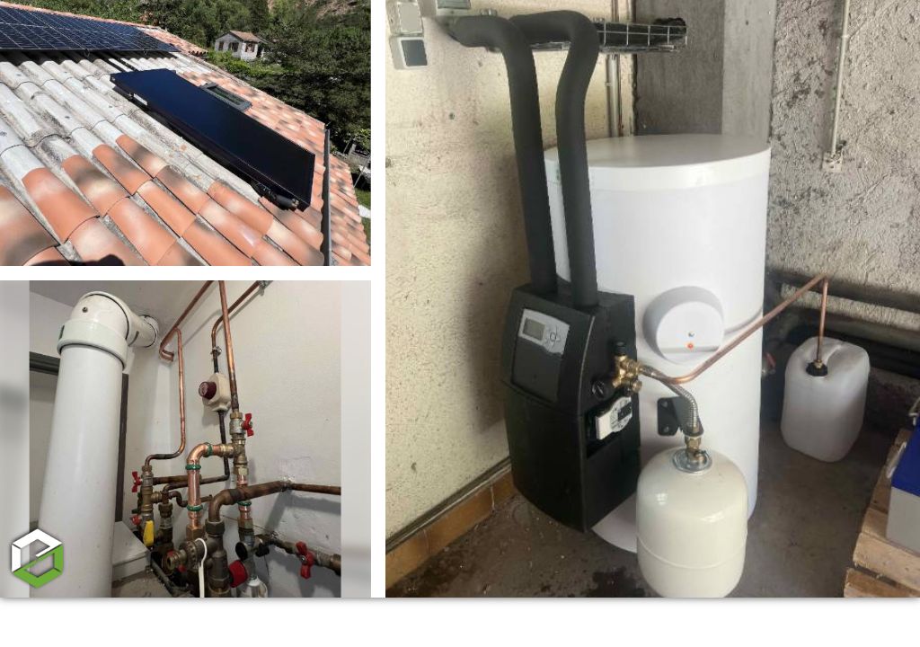 Consultez la chantier : installation d'un chauffe eau solaire viessmann cesi