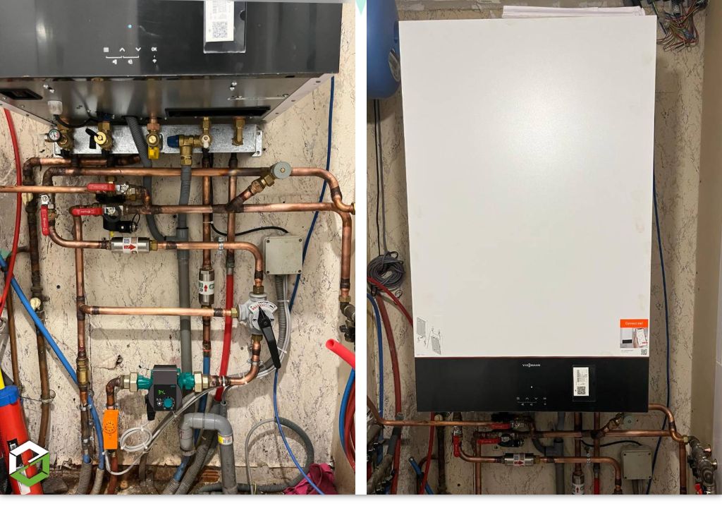 remplacement d'une chaudière gaz acv prestige en panne par une chaudière gaz à condensation viessmann vitodens 111w