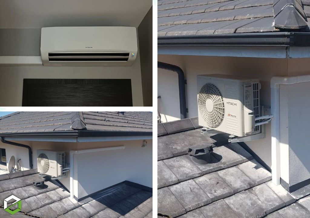 installation d'une climatisation réversible hitachi monosplit airhome400 5kw