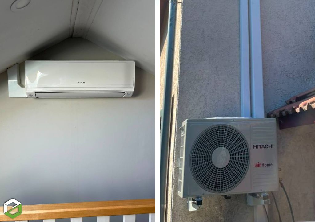 Mise en place clim réversible (pac air/air) HITACHI AIRHOME600