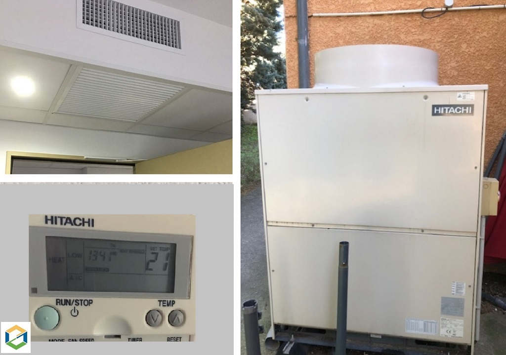 Entretien d'un VRV HITACHI (climatisation) avec 20 gainables 