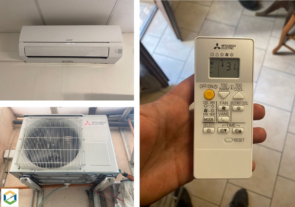 Consultez la chantier : entretien d'une climatisation mono-split murale mitsubishi 