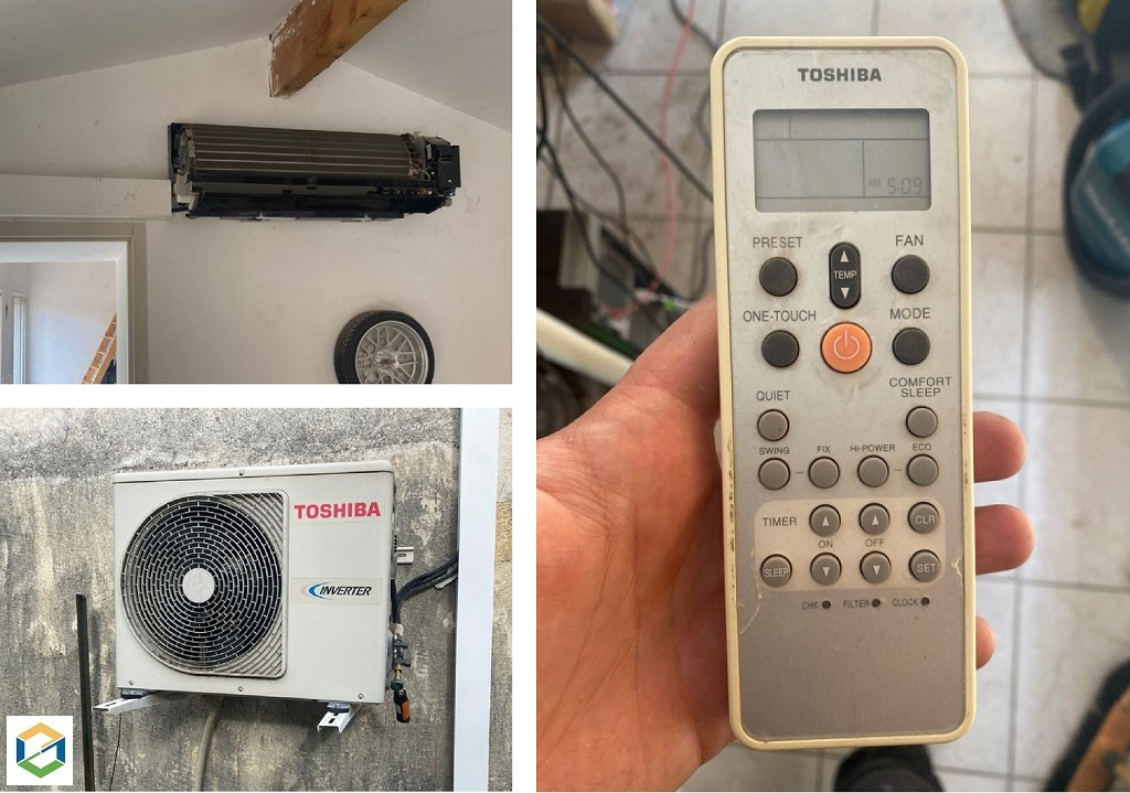 Consultez la chantier : entretien de 2 climatisations mono-splits muraux toshiba