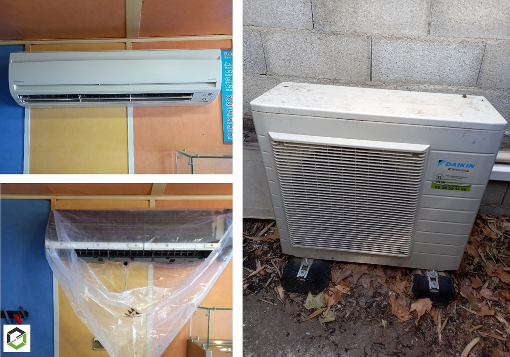 Consultez la chantier : entretien et nettoyage d'une climatisation mono-split murale daikin