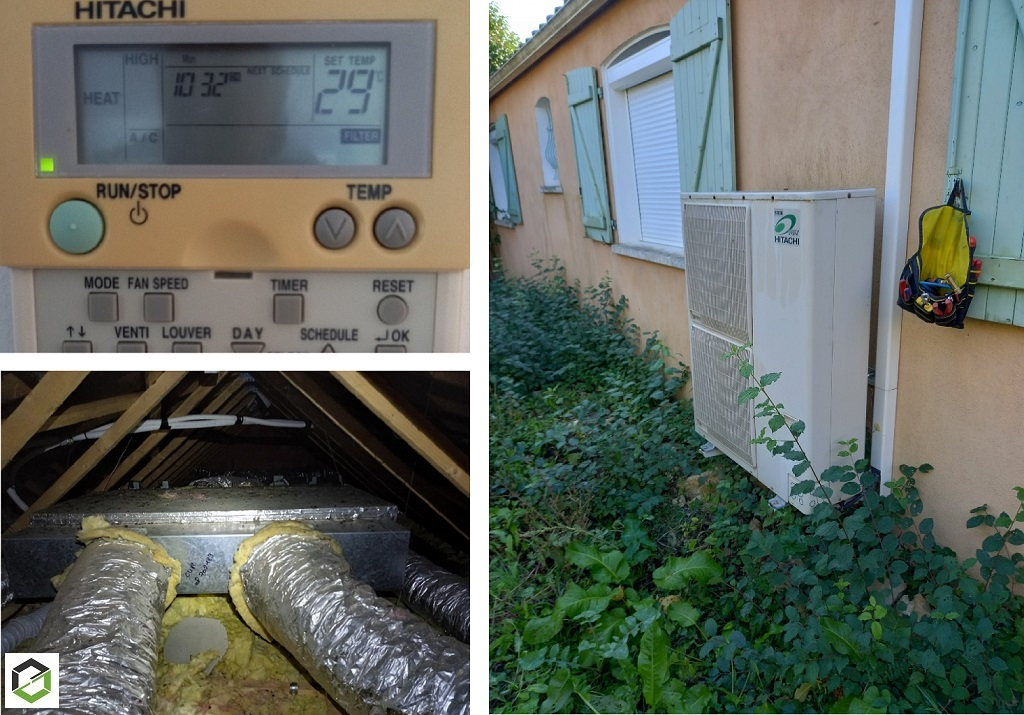 entretien et nettoyage d'une climatisation mono-split gainable hitachi