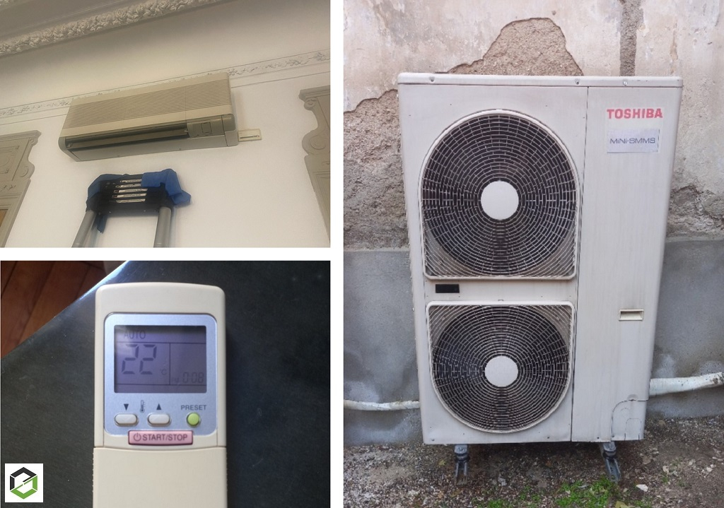 Consultez la chantier : entretien et nettoyage d'une climatisation quadri-split toshiba