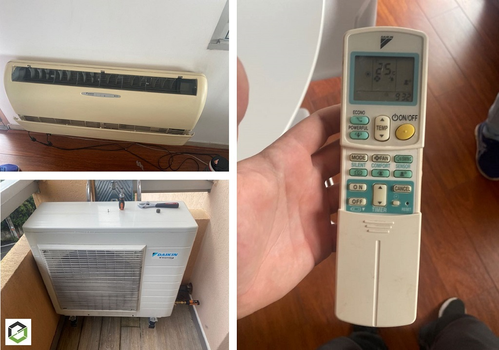 Consultez la chantier : entretien d'une climatisation mono-split console daikin