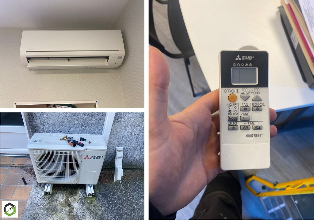 Consultez la chantier : entretien d'une climatisation mono-split murale mitsubishi à bouc bel air