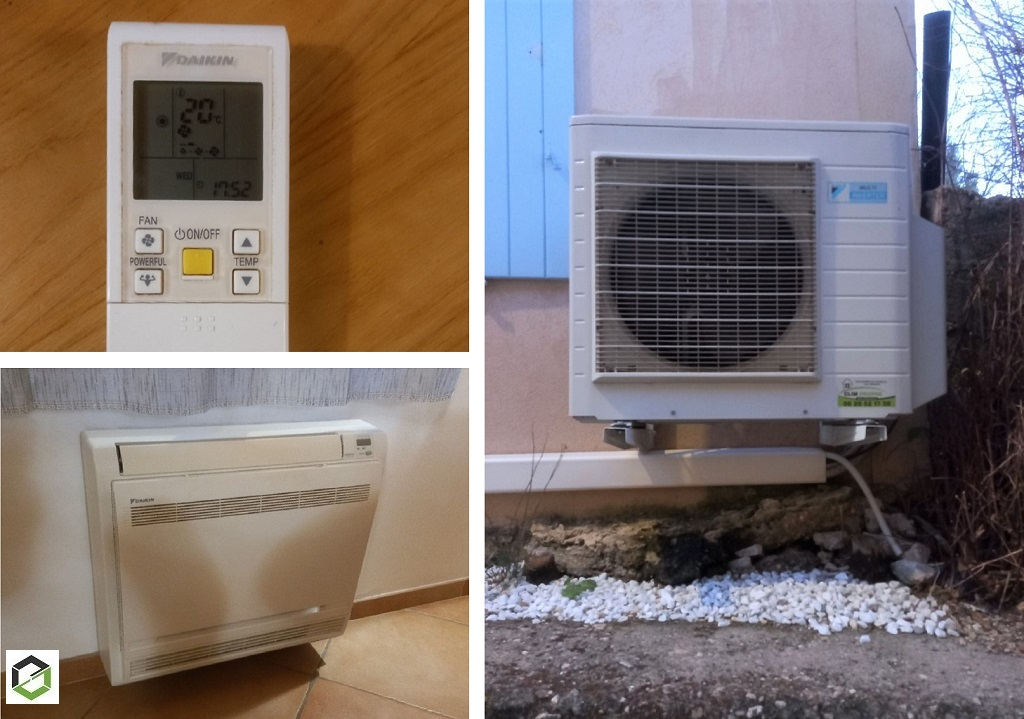 Consultez la chantier : entretien et nettoyage d'un bi-split avec  2 consoles daikin à saint-anastatie