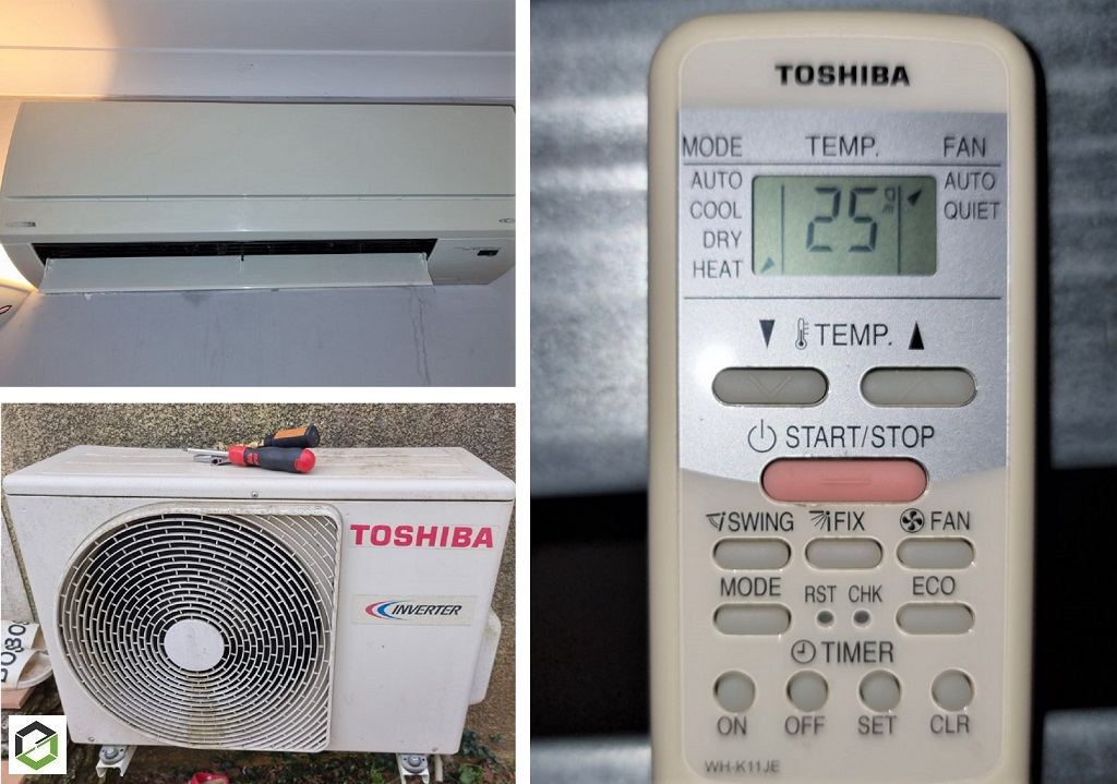 Consultez la chantier : entretien d'une climatisation mono-split murale toshiba