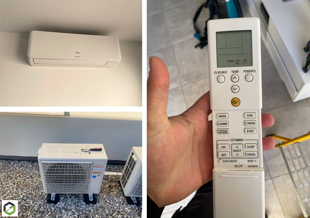 Consultez la chantier : entretien d'une climatisation mono-split murale fujitsu atlantic