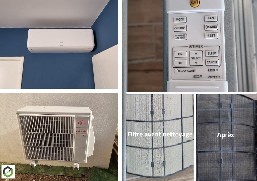 entretien d'une climatisation mono-split murale fujitsu atlantic à fons