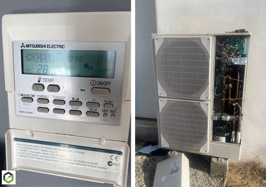 Consultez la chantier : entretien d'une climatisation mono-split gainable mitsubishi