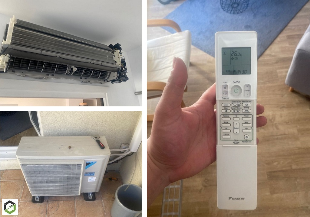 entretien d'un appareil bi-split avec 2 unités intérieures murales daikin