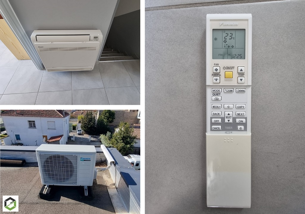 entretien d'une climatisation mono-split console daikin à uchaud