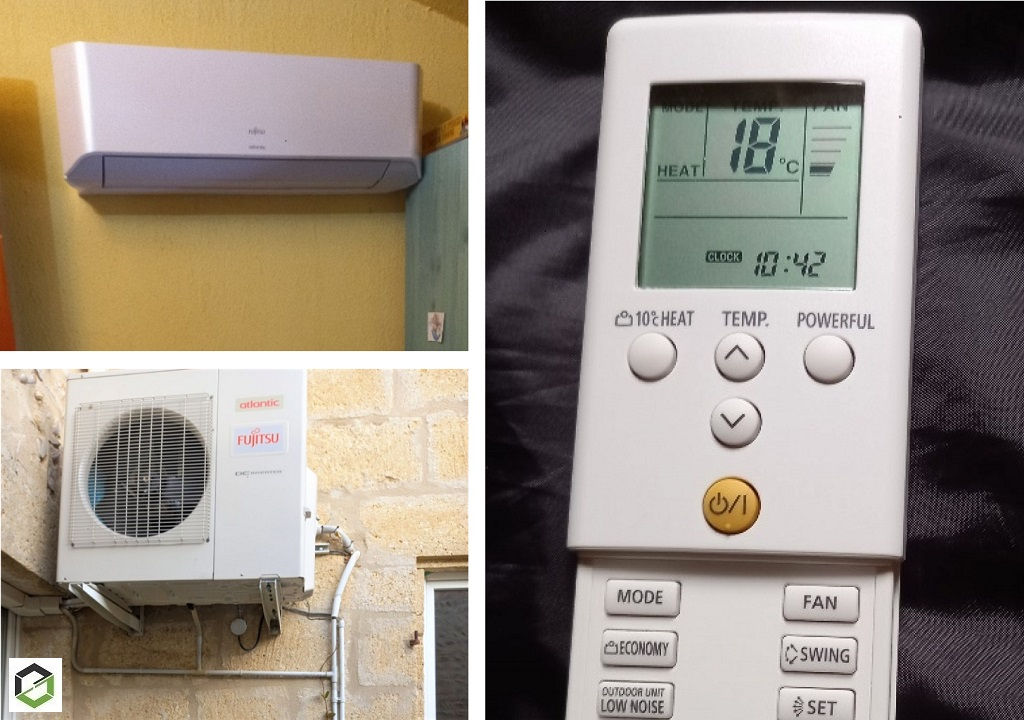 Entretien d'une climatisation quadri-split murale FUJITSU ATLANTIC