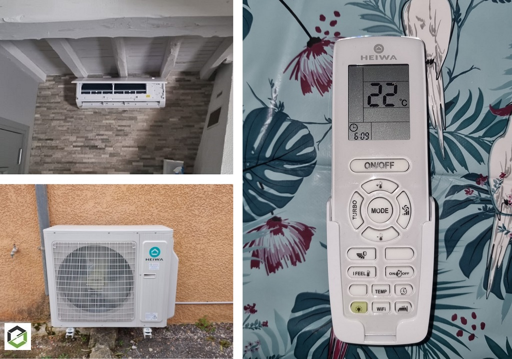 Entretien d'une climatisation bi-split murale HEIWA à UZES