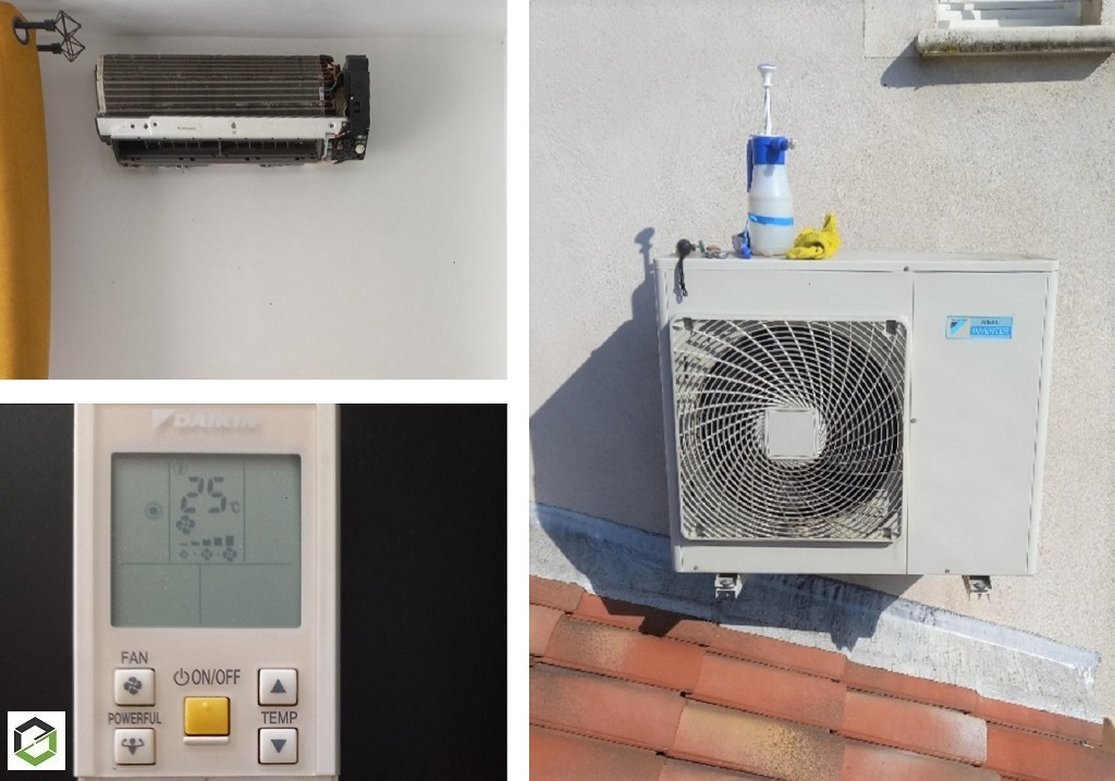 Entretien d'une climatisation quadri-split murale DAIKIN à SAINT-CHRISTOL-LES-ALES