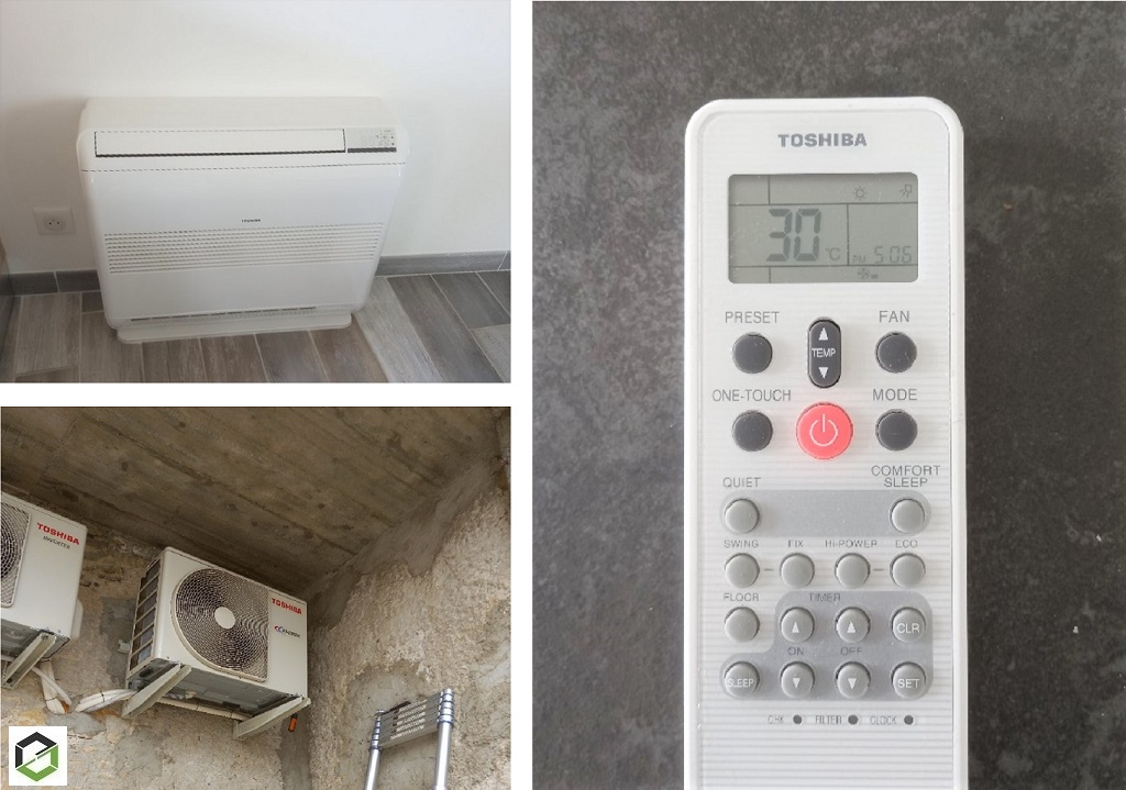 Entretien d'une climatisation mono-split console TOSHIBA