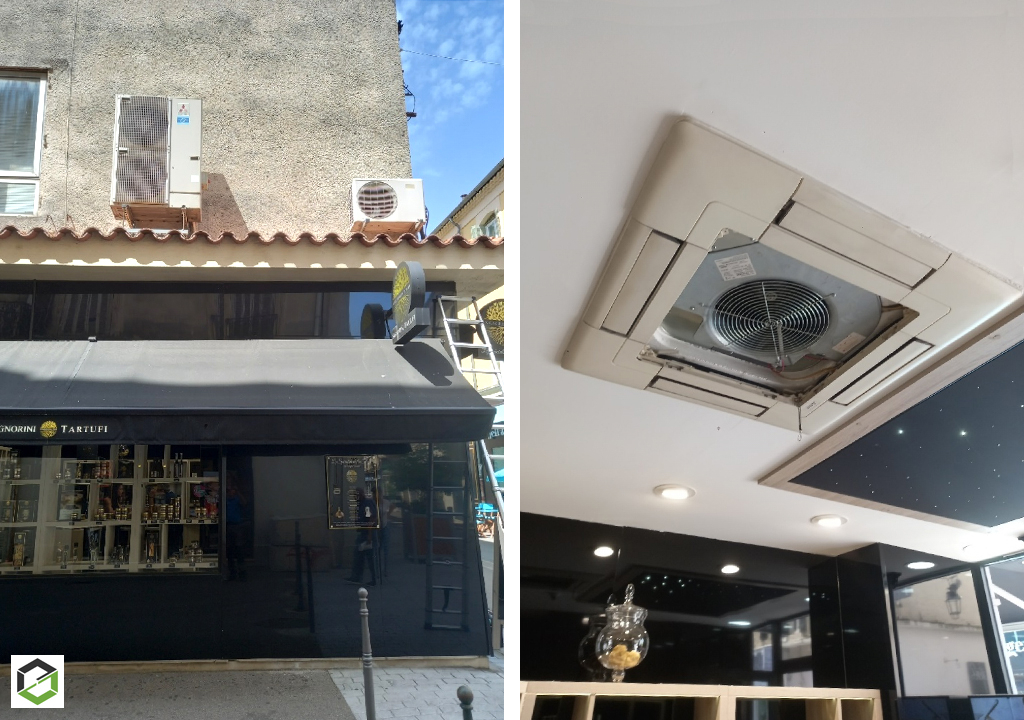 Consultez la chantier : entretien d'une climatisation mono-split cassette mitsubishi