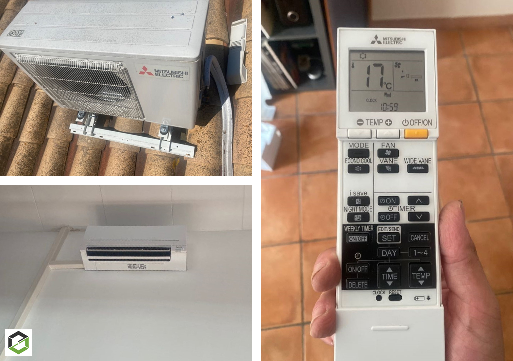 Consultez la chantier : entretien d'une climatisation mono-split murale mitsubishi
