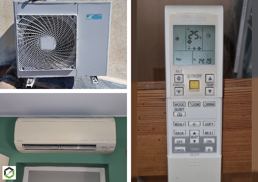 Entretien d'une climatisation 5 postes avec 1 console et 4 muraux DAIKIN