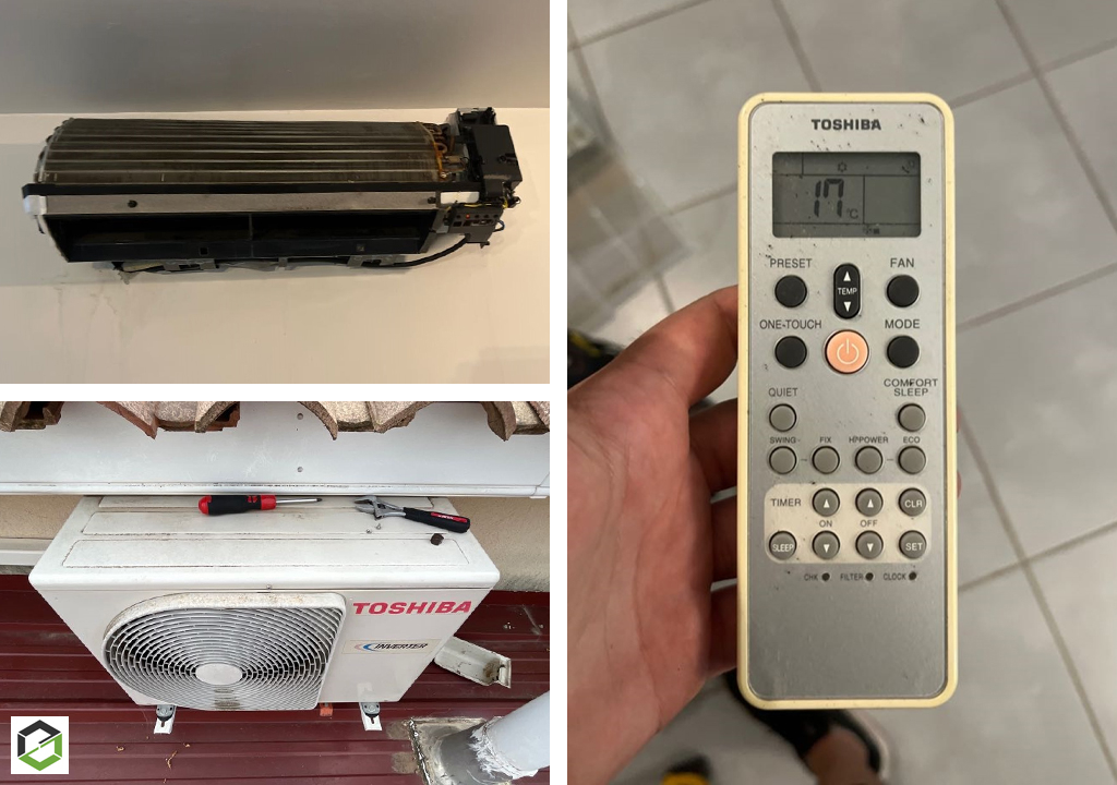 Entretien d'une climatisation mono-split murale TOSHIBA
