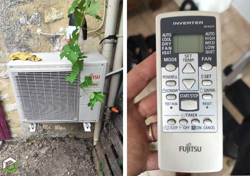 Consultez la chantier : maintenance d'une climatisation mono-split murale fujitsu atlantic