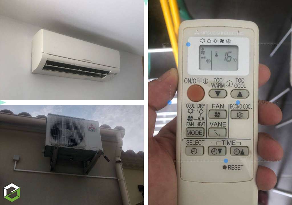 Entretien d'une climatisation mono-split murale MITSUBISHI 