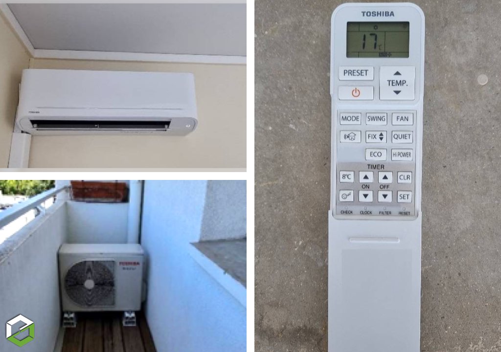 Maintenance climatisation mono-split murale TOSHIBA à Montpellier