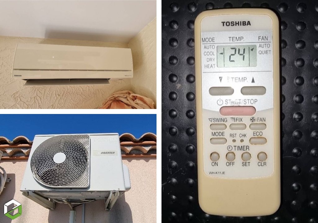 Maintenance d'une climatisation mono-split murale TOSHIBA