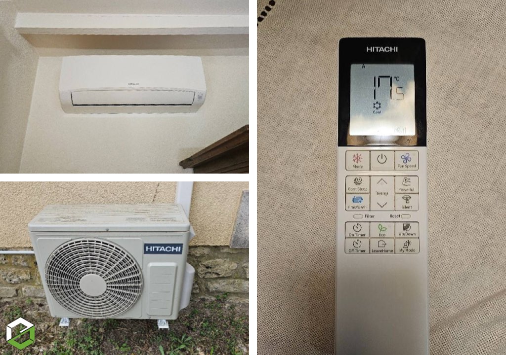 Entretien d'une climatisation mono-split murale HITACHI à UZES ( GARD)