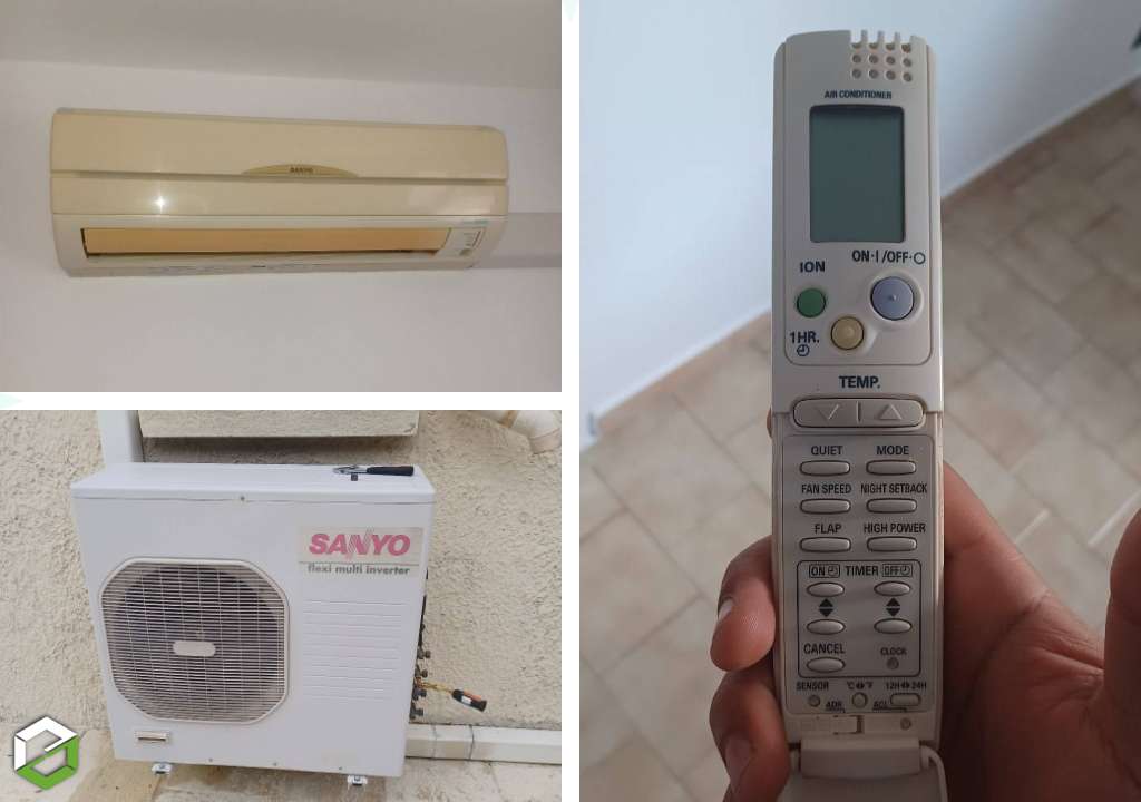 Maintenance d'une climatisation quadri-split (muraux) Sanyo