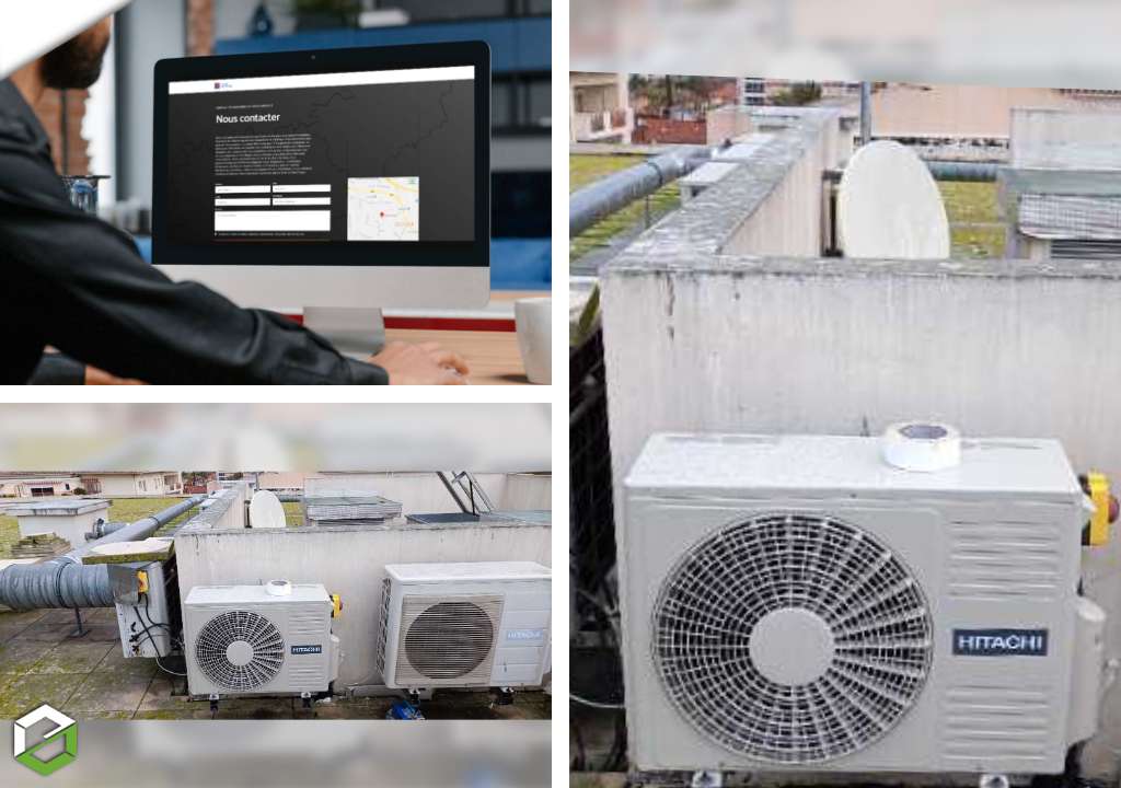 Installation d'une climatisation HITACHI  - CHAUFFAGISTE QUALIGAZ
