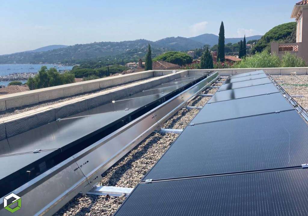 Installation photovoltaïque sur toit terrasse 8,93 kWc - Entreprise RGE QualiPV