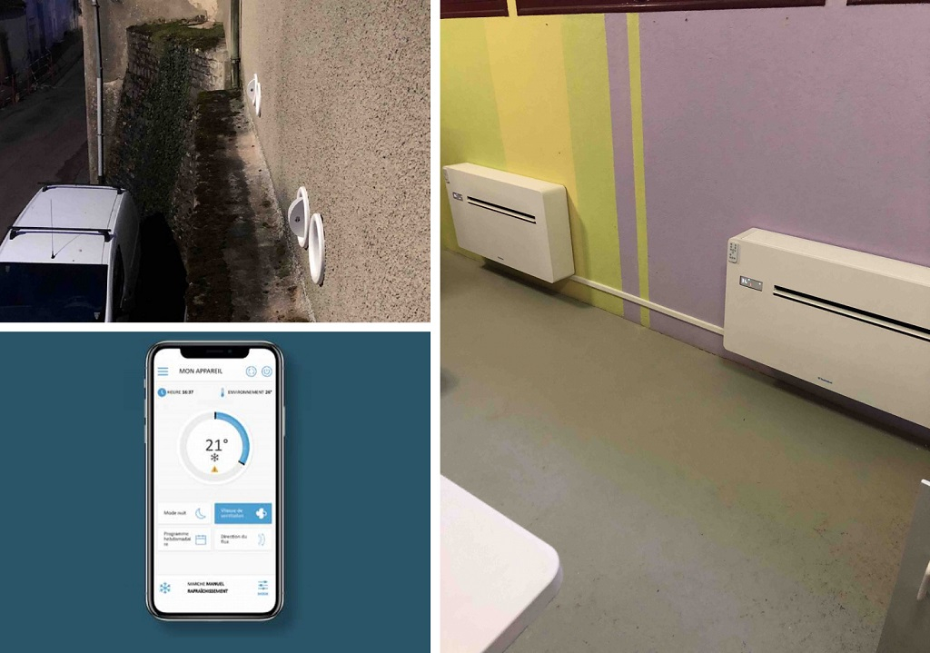 Consultez la chantier : chauffage et climatisation connecté d'une salle des fêtes - sk elec - electricite generale 58