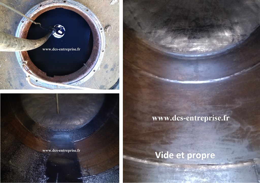Nettoyage d'une cuve fioul en service de 6000 litres